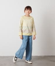 KJLEW30039 a.v.v KIDS(アー・ヴェ・ヴェ) [140-150]デニムワイドパンツ ブルー