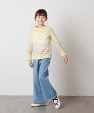 KJLEW30039 a.v.v KIDS(アー・ヴェ・ヴェ) [140-150]デニムワイドパンツ ブルー