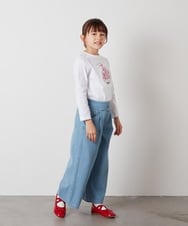 KJLEW30039 a.v.v KIDS(アー・ヴェ・ヴェ) [140-150]デニムワイドパンツ ブルー