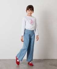 KJLEW30039 a.v.v KIDS(アー・ヴェ・ヴェ) [140-150]デニムワイドパンツ ブルー