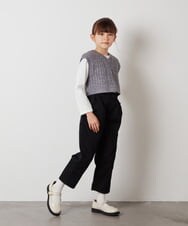 KJLEX31039 a.v.v KIDS(アー・ヴェ・ヴェ) [160]サスペンダー付きテーパードパンツ デニム