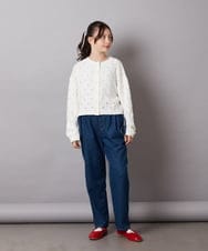 KJLEX31039 a.v.v KIDS(アー・ヴェ・ヴェ) [160]サスペンダー付きテーパードパンツ デニム