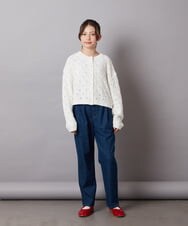 KJLEX31039 a.v.v KIDS(アー・ヴェ・ヴェ) [160]サスペンダー付きテーパードパンツ デニム