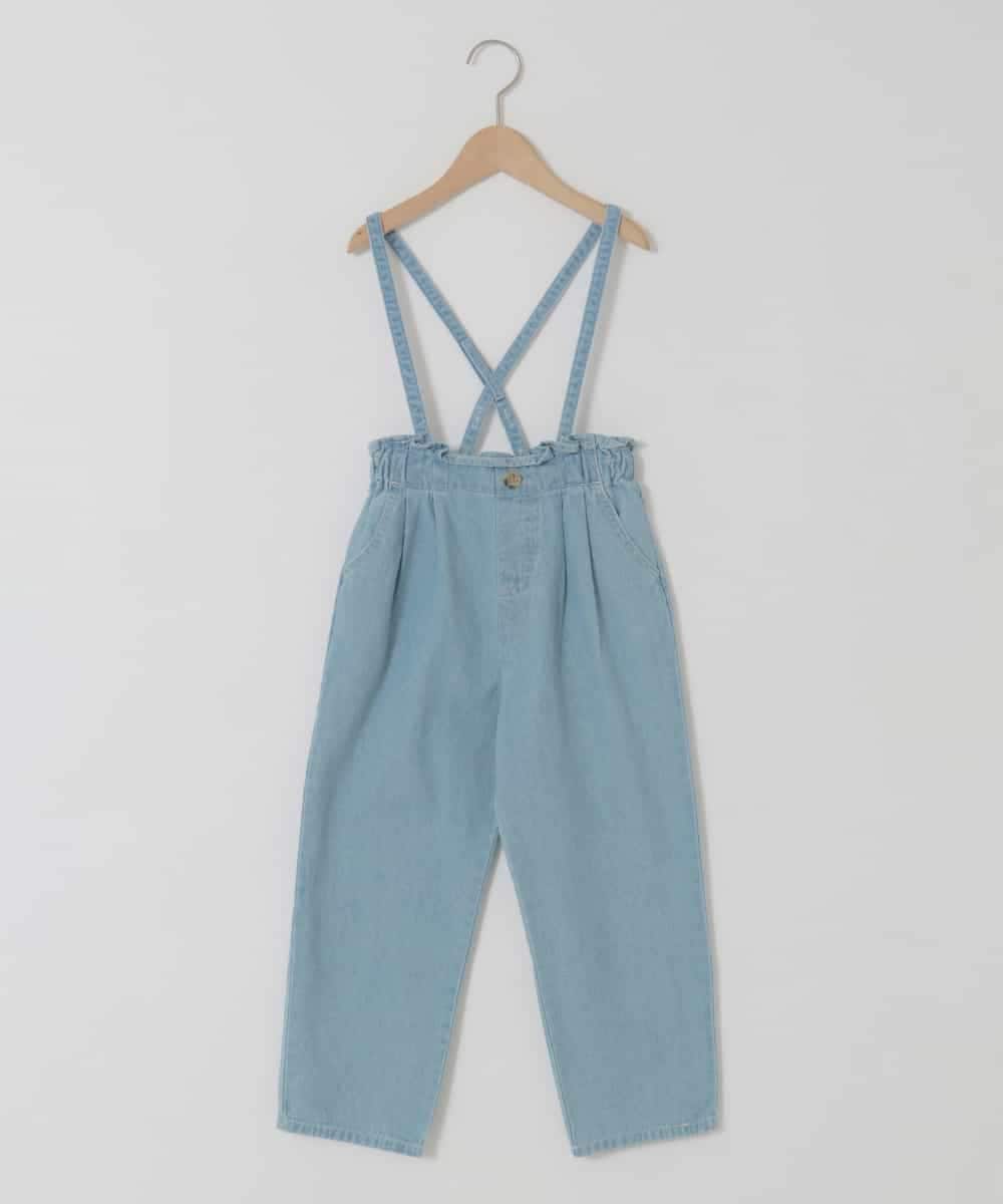 KJLFA25039 a.v.v KIDS [120-130]サス付きタックテーパードデニムパンツ