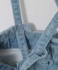 KJLFA25039 a.v.v KIDS(アー・ヴェ・ヴェ) [120-130]サス付きタックテーパードデニムパンツ ライトブルー