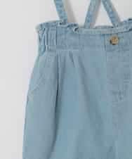 KJLFA25039 a.v.v KIDS(アー・ヴェ・ヴェ) [120-130]サス付きタックテーパードデニムパンツ ライトブルー