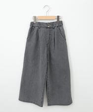 KJLFA39034 a.v.v KIDS(アー・ヴェ・ヴェ) 【接触冷感/ジメジメ対策】[120-130]タックワイドパンツ ダークグレー