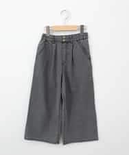 KJLFA39034 a.v.v KIDS(アー・ヴェ・ヴェ) [120-130]タックワイドパンツ ダークグレー
