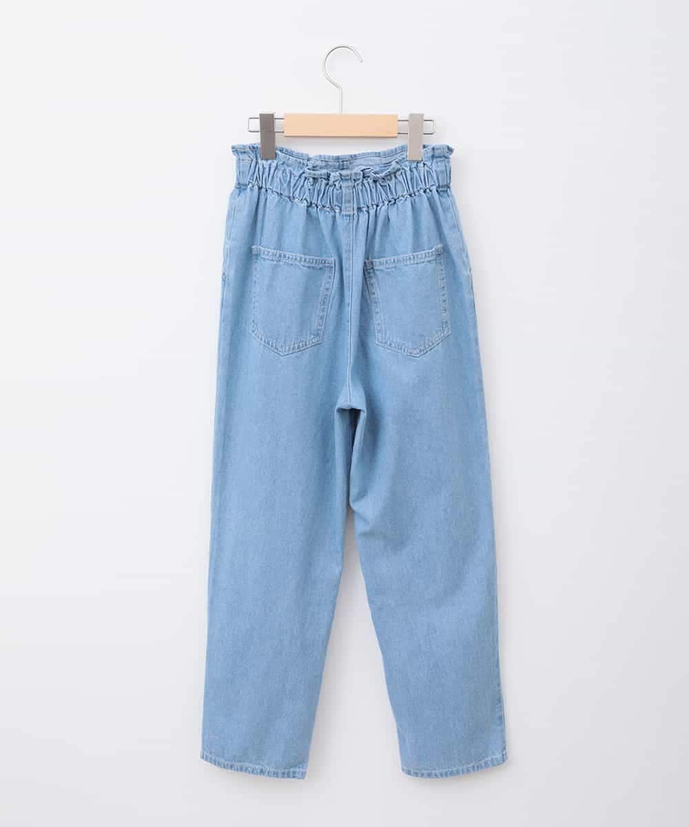 KJLFB25044 a.v.v KIDS(アー・ヴェ・ヴェ) [140-150]サス付きタックテーパードデニムパンツ ライトブルー
