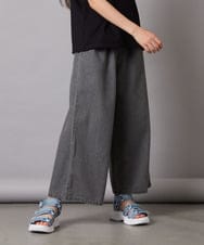KJLFB39039 a.v.v KIDS(アー・ヴェ・ヴェ) [140-150]【接触冷感】タックワイドパンツ ダークグレー