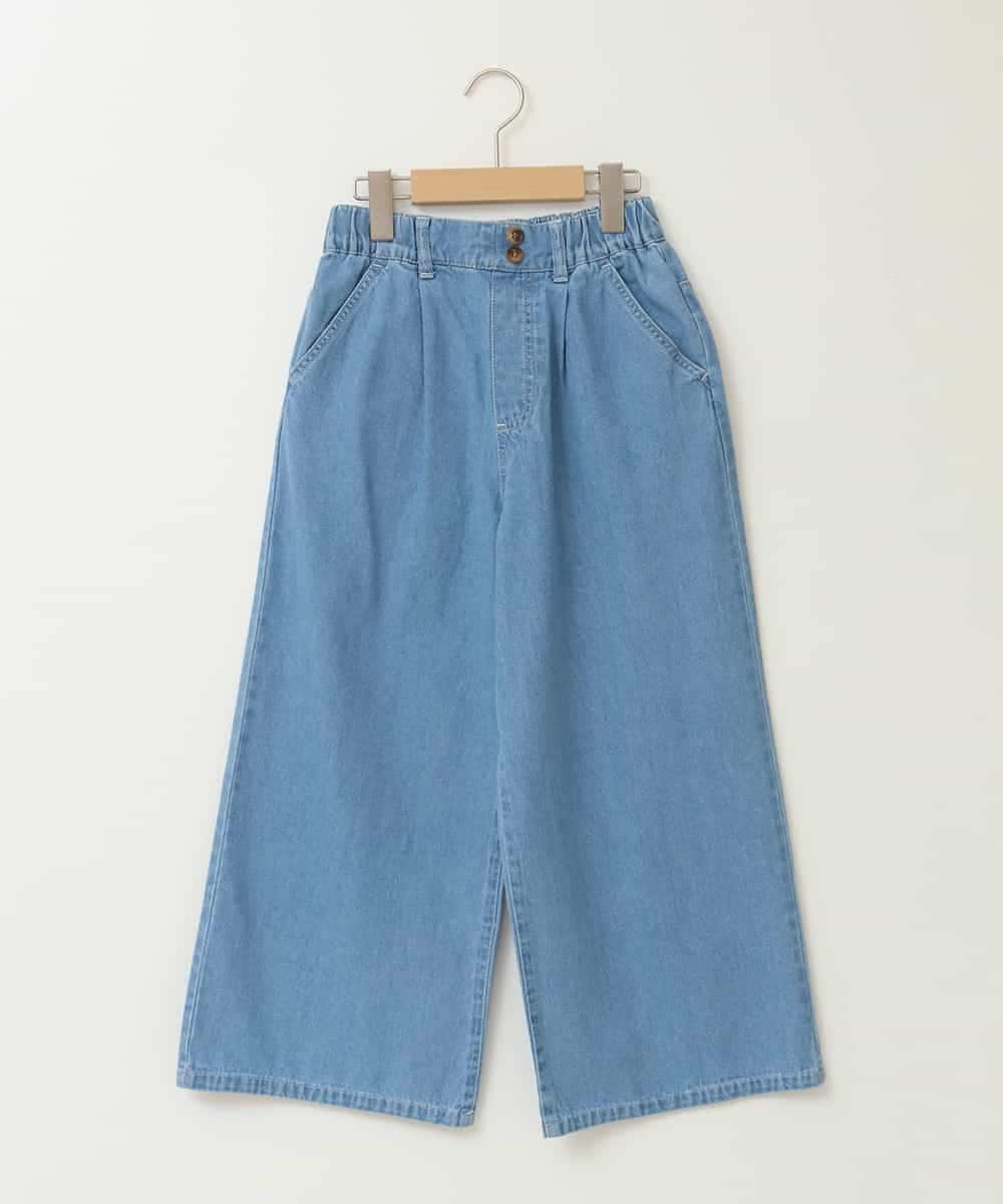 KJLFB39039 a.v.v KIDS(アー・ヴェ・ヴェ) [140-150]タックワイドパンツ ライトブルー