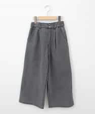 KJLFB39039 a.v.v KIDS(アー・ヴェ・ヴェ) [140-150]タックワイドパンツ ダークグレー