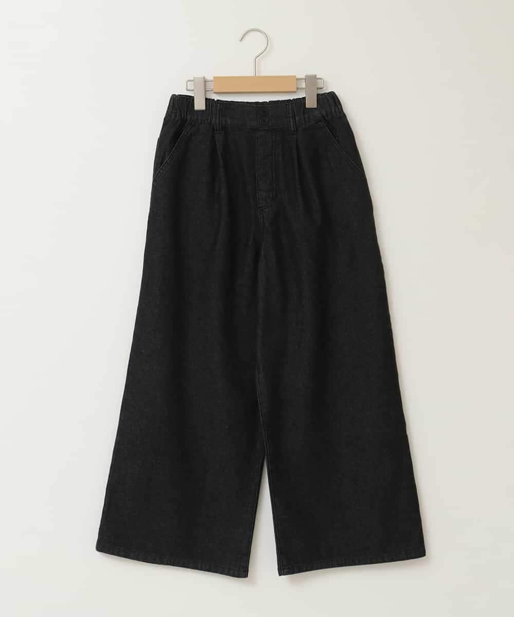 KJLFB39039 a.v.v KIDS(アー・ヴェ・ヴェ) [140-150]タックワイドパンツ ブラック