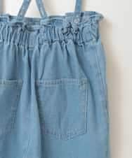 KJLFC25049 a.v.v KIDS(アー・ヴェ・ヴェ) [160]サス付きタックテーパードデニムパンツ ライトブルー