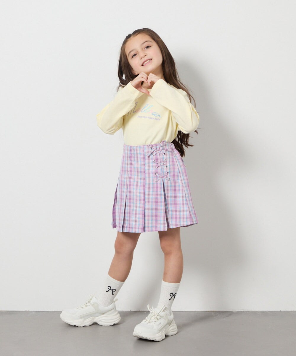 KJLFC27039 a.v.v KIDS(アー・ヴェ・ヴェ) [160]サイドレースアップスカパン ベージュ