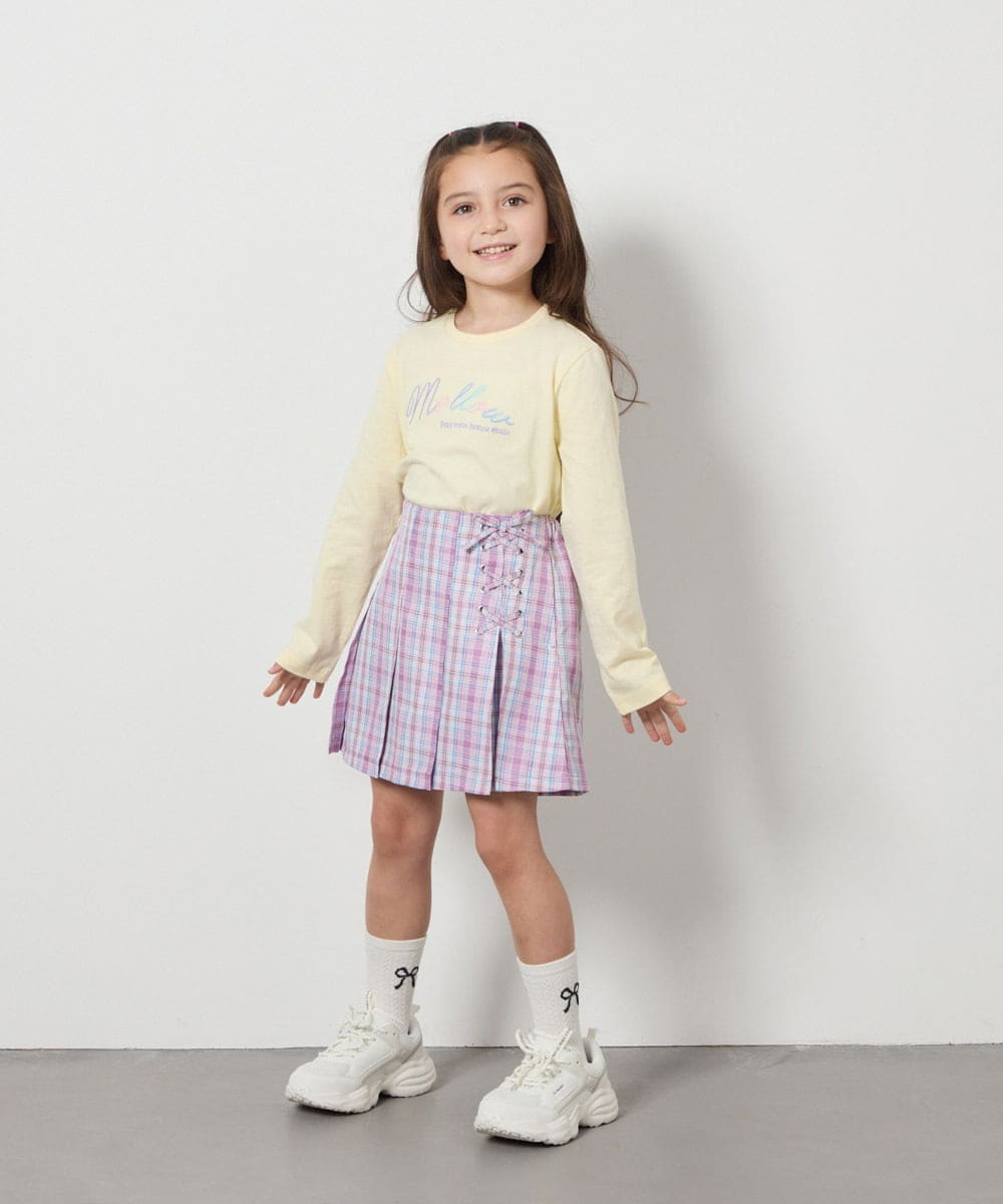 KJLFC27039 a.v.v KIDS(アー・ヴェ・ヴェ) [160]サイドレースアップスカパン ベージュ