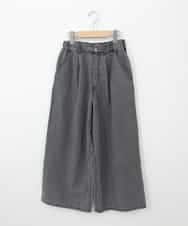 KJLFC39044 a.v.v KIDS(アー・ヴェ・ヴェ) [160]タックワイドパンツ ダークグレー