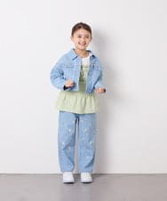 KJLFD30044 a.v.v KIDS(アー・ヴェ・ヴェ) [120-160]【選べるデザイン】デザインワイドストレートデニム ライトブルー