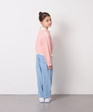 KJLFD30044 a.v.v KIDS(アー・ヴェ・ヴェ) [120-160]【選べるデザイン】デザインワイドストレートデニム ライトブルー