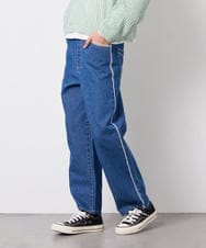 KJLFD30044 a.v.v KIDS(アー・ヴェ・ヴェ) [120-160]【選べるデザイン】デザインワイドストレートデニム ブルー