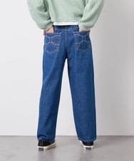 KJLFD30044 a.v.v KIDS(アー・ヴェ・ヴェ) [120-160]【選べるデザイン】デザインワイドストレートデニム ブルー
