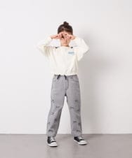 KJLFD30044 a.v.v KIDS(アー・ヴェ・ヴェ) [120-160]【選べるデザイン】デザインワイドストレートデニム ライトグレー