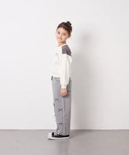 KJLFD30044 a.v.v KIDS(アー・ヴェ・ヴェ) [120-160]【選べるデザイン】デザインワイドストレートデニム ライトグレー