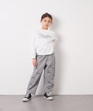 KJLFD30044 a.v.v KIDS(アー・ヴェ・ヴェ) [120-160]【選べるデザイン】デザインワイドストレートデニム ライトグレー