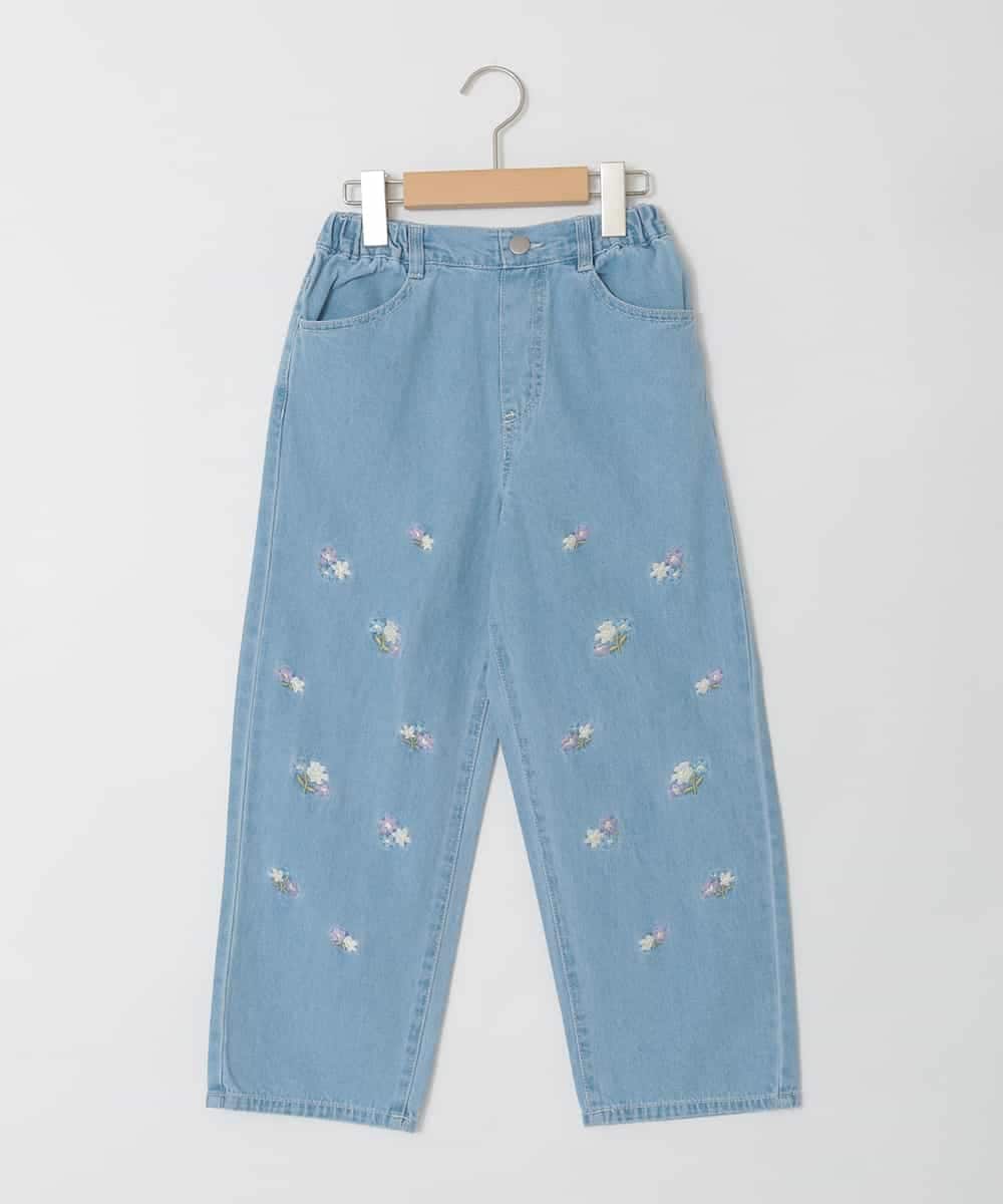 KJLFD30044 a.v.v KIDS(アー・ヴェ・ヴェ) [120-160]【選べるデザイン】デザインワイドストレートデニム ライトブルー