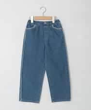 KJLFD30044 a.v.v KIDS(アー・ヴェ・ヴェ) [120-160]【選べるデザイン】デザインワイドストレートデニム ブルー