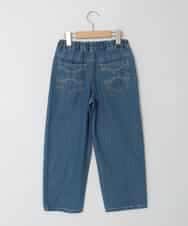 KJLFD30044 a.v.v KIDS(アー・ヴェ・ヴェ) [120-160]【選べるデザイン】デザインワイドストレートデニム ブルー