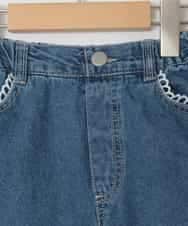 KJLFD30044 a.v.v KIDS(アー・ヴェ・ヴェ) [120-160]【選べるデザイン】デザインワイドストレートデニム ブルー