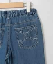 KJLFD30044 a.v.v KIDS(アー・ヴェ・ヴェ) [120-160]【選べるデザイン】デザインワイドストレートデニム ブルー