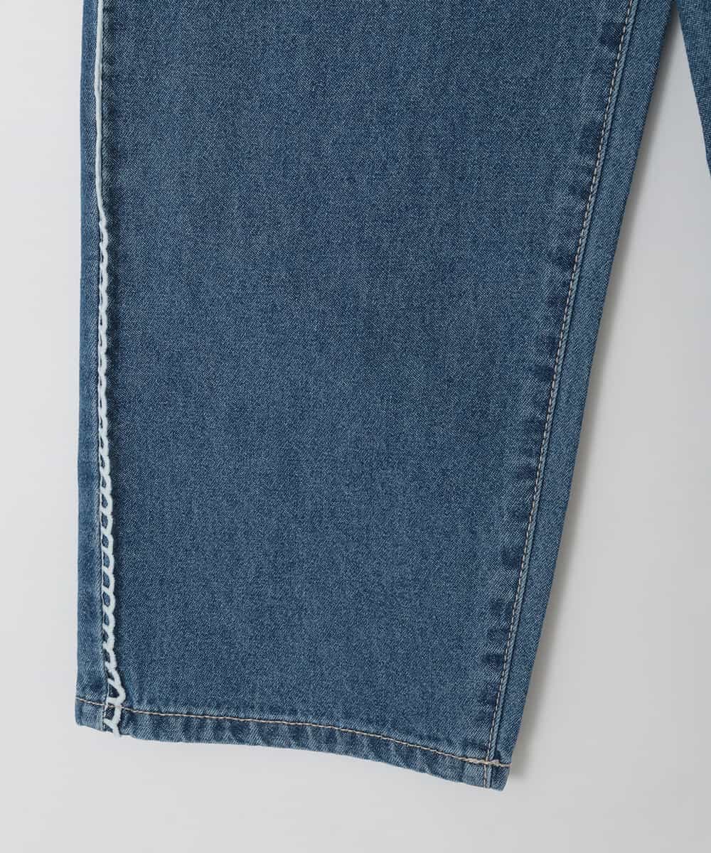 KJLFD30044 a.v.v KIDS(アー・ヴェ・ヴェ) [120-160]【選べるデザイン】デザインワイドストレートデニム ブルー