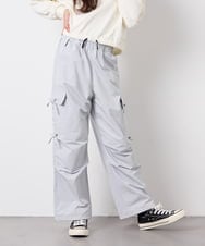 KJLFD32049 a.v.v KIDS(アー・ヴェ・ヴェ) [120-160]サイドリボンカーゴパンツ ライトブルー