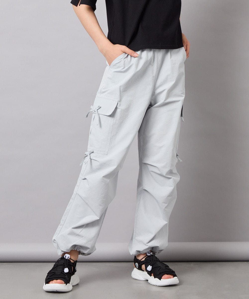 KJLFD32049 a.v.v KIDS(アー・ヴェ・ヴェ) [120-160]サイドリボンカーゴパンツ ライトブルー