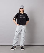 KJLFD32049 a.v.v KIDS(アー・ヴェ・ヴェ) [120-160]サイドリボンカーゴパンツ ライトブルー