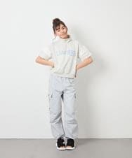 KJLFD32049 a.v.v KIDS(アー・ヴェ・ヴェ) [120-160]サイドリボンカーゴパンツ ライトブルー