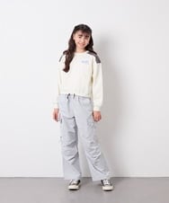 KJLFD32049 a.v.v KIDS(アー・ヴェ・ヴェ) [120-160]サイドリボンカーゴパンツ ライトブルー