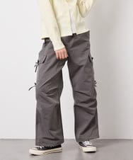 KJLFD32049 a.v.v KIDS(アー・ヴェ・ヴェ) [120-160]サイドリボンカーゴパンツ グレー