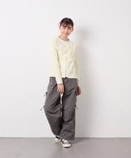 KJLFD32049 a.v.v KIDS(アー・ヴェ・ヴェ) [120-160]サイドリボンカーゴパンツ グレー