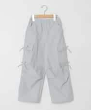 KJLFD32049 a.v.v KIDS(アー・ヴェ・ヴェ) [120-160]サイドリボンカーゴパンツ ライトブルー