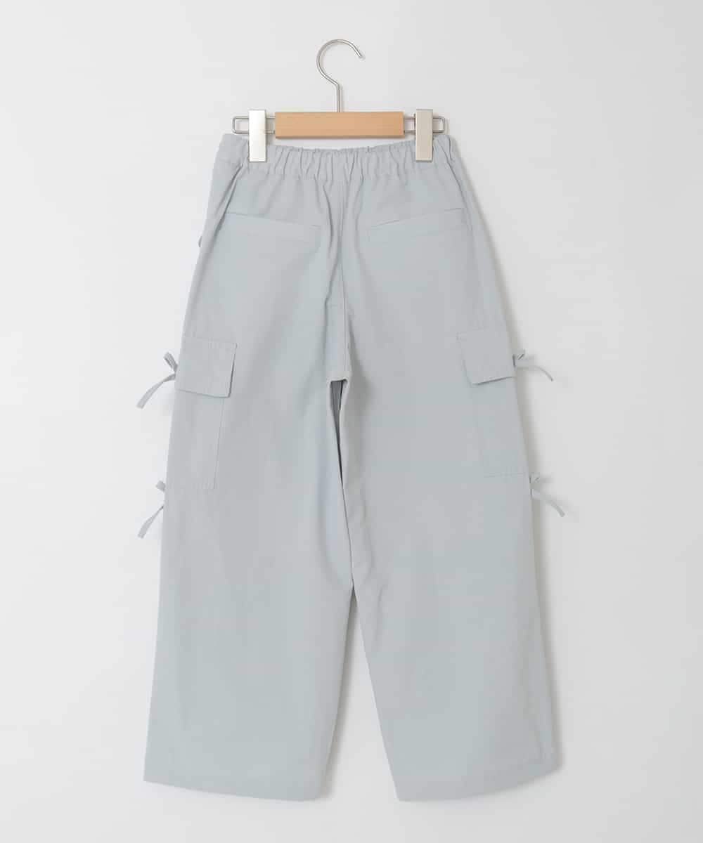 KJLFD32049 a.v.v KIDS(アー・ヴェ・ヴェ) [120-160]サイドリボンカーゴパンツ ライトブルー