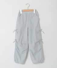 KJLFD32049 a.v.v KIDS(アー・ヴェ・ヴェ) [120-160]サイドリボンカーゴパンツ ライトブルー