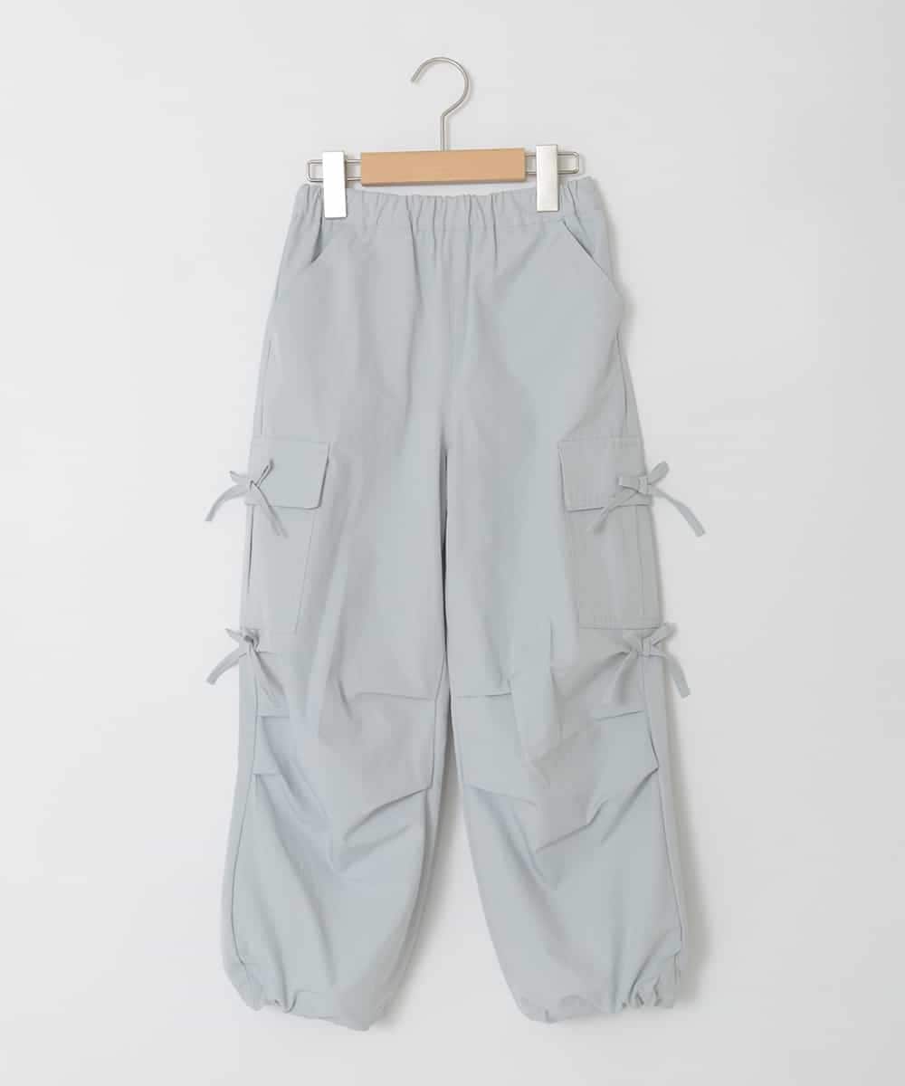 KJLFD32049 a.v.v KIDS(アー・ヴェ・ヴェ) [120-160]サイドリボンカーゴパンツ ライトブルー