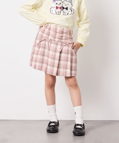 KJLFD40034 a.v.v KIDS [120-160]ギャザープリーツスカパン