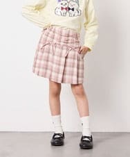 KJLFD40034 a.v.v KIDS(アー・ヴェ・ヴェ) [120-160]ギャザープリーツスカパン ピンク