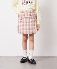 KJLFD40034 a.v.v KIDS(アー・ヴェ・ヴェ) [120-160]ギャザープリーツスカパン ピンク