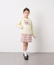 KJLFD40034 a.v.v KIDS(アー・ヴェ・ヴェ) [120-160]ギャザープリーツスカパン ピンク