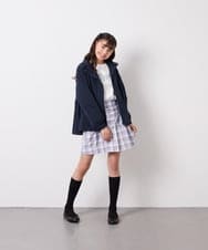 KJLFD40034 a.v.v KIDS(アー・ヴェ・ヴェ) [120-160]ギャザープリーツスカパン ブルー